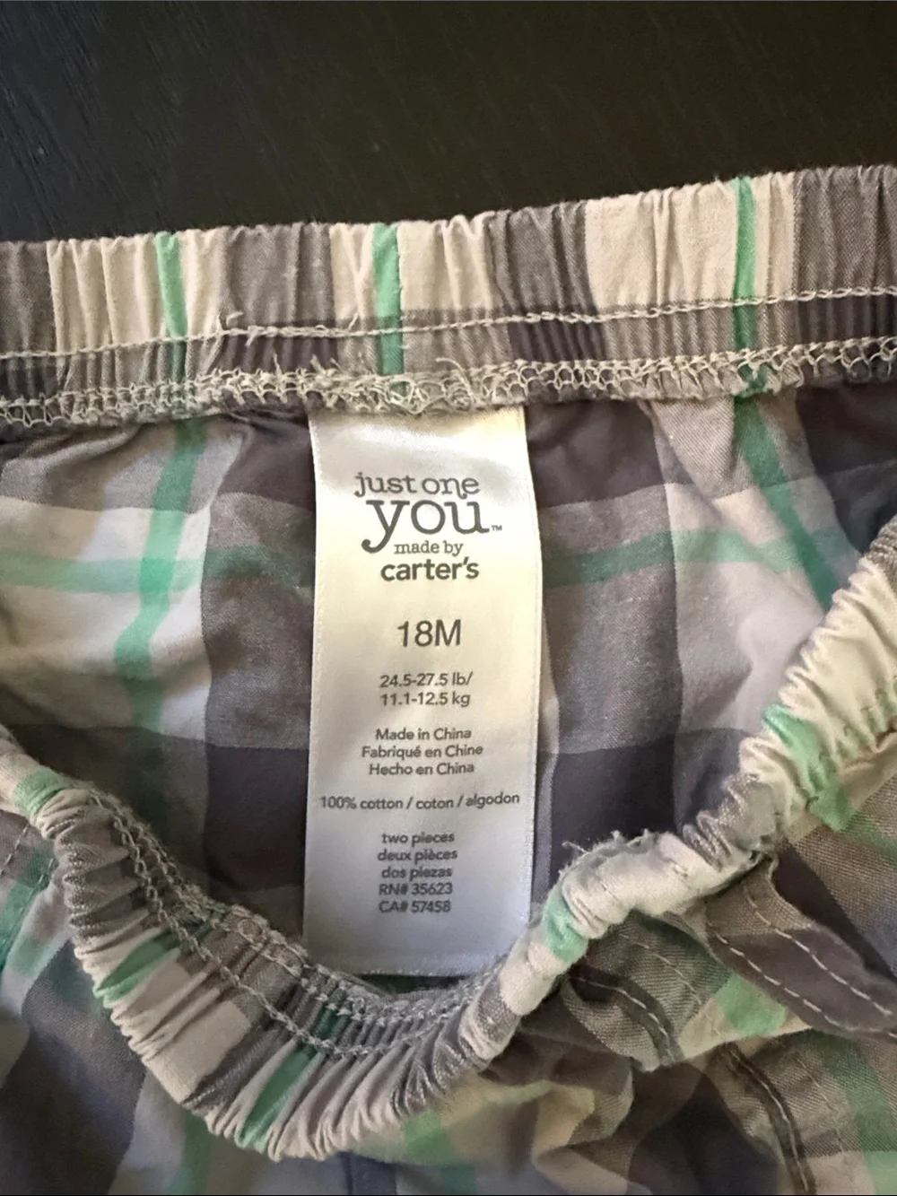 Just One You By Carters soft plaid